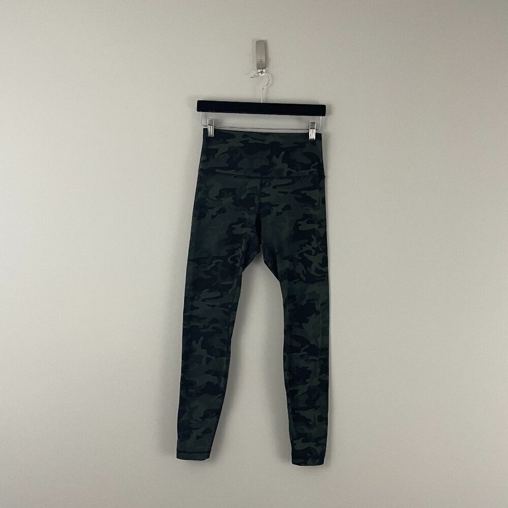Lululemon Align Pant Full Length 28" Incognito Camo Multi Gator Green Size 8